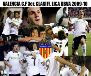 yapboz Valencia CF 3. Sınıflandırılmış Ligi BBVA 2009-2010